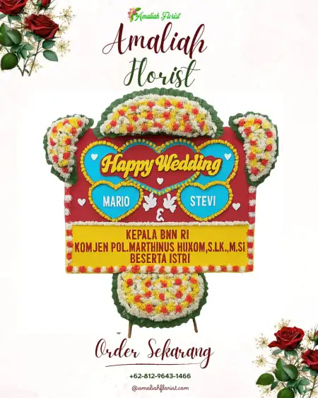 Papan Bunga Pernikahan Tangkerang Barat
